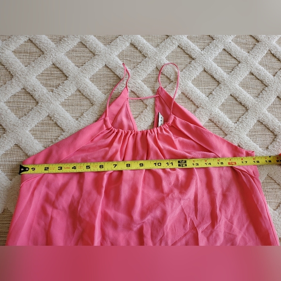 Trina Turk Bubble Gum Barbie Pink Strappy Tank Summer Vibes Boho Chic Classic - Picture 8 of 13